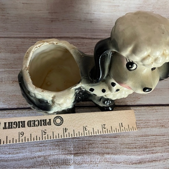Vintage 50s 60s poodle dog planter decor - Picture 3 of 8